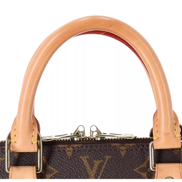 Louis Vuitton Monogram Alma Brown M51130 Dome Top Zip Satchel - Picture 10 of 17